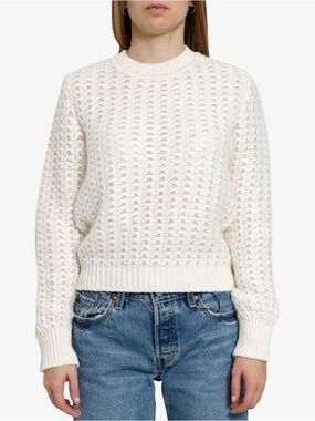 3.1 Phillip Lim wool cotton sweater crochet style detail size small